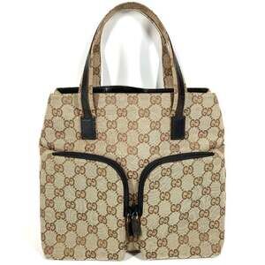 Gucci Double Pocket Tote Gg Canvas #199326G54B